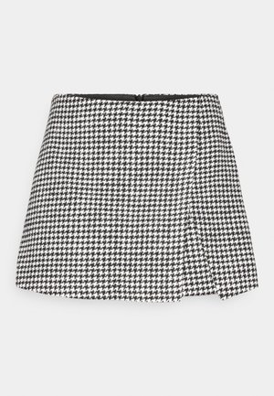 ONLY ONLNURIA SKORT  - Minifalda - black checks/white houndstooth