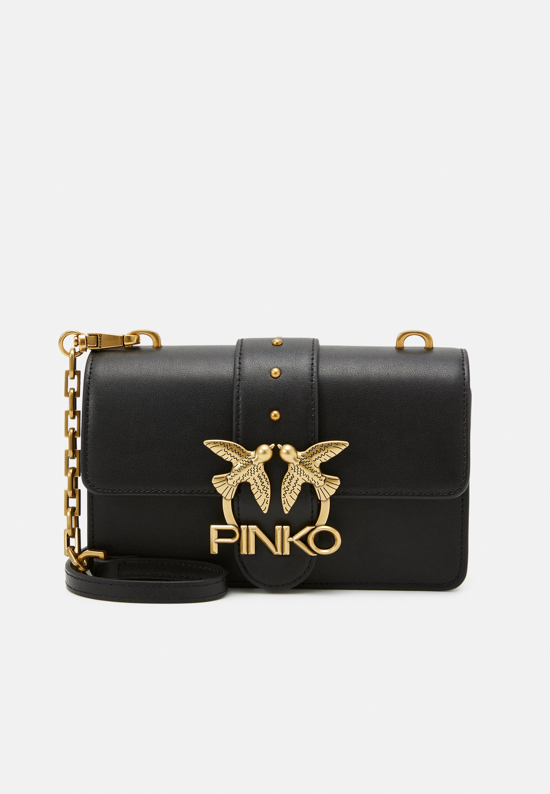 Pinko Love Mini Icon Simply Bandolera Nero Antique Gold Negro Zalando Es