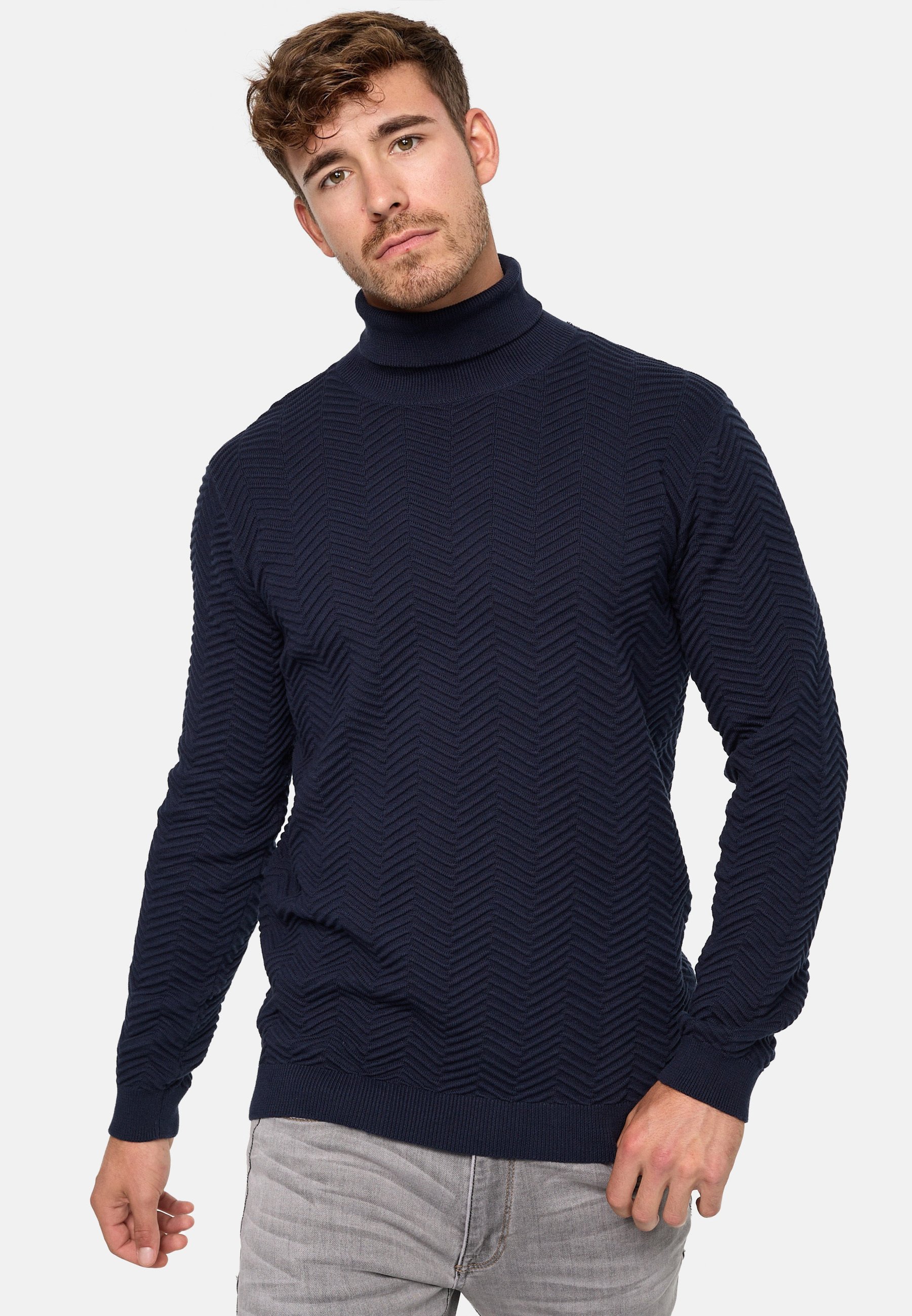 ONLY & SONS Maglione Uomo Lavorato A Maglia In Misto Cotone, Girocollo, Maniche Lunghe