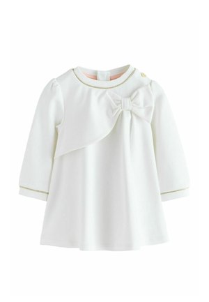 REGULAR FIT - BOW PONTE - Denné šaty - white