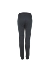 Pantalones de chándal gris oscuro hechos de una suave mezcla de algodón, con un diseño ajustado, cintura elástica y puños acanalados. Estilo simple y práctico.