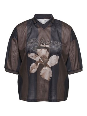 ONLY Carmakoma, T-SHIRT CARZALIA T-SHIRT - Langarmshirt - black coffee