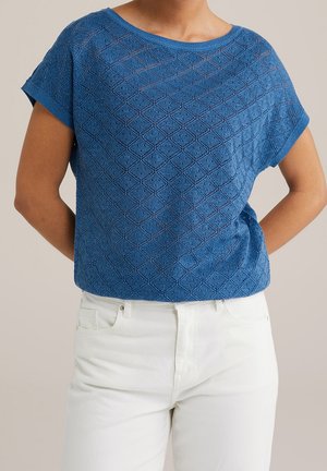 T-shirt print - blue denim