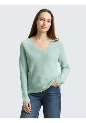 PULLOVER MIT V-AUSSCHNITT - Strickpullover - blue haze