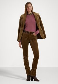 Lauren Ralph Lauren Petite STRETCH CORDUROY STRAIGHT TROUSER - Pantaloni - honey tan