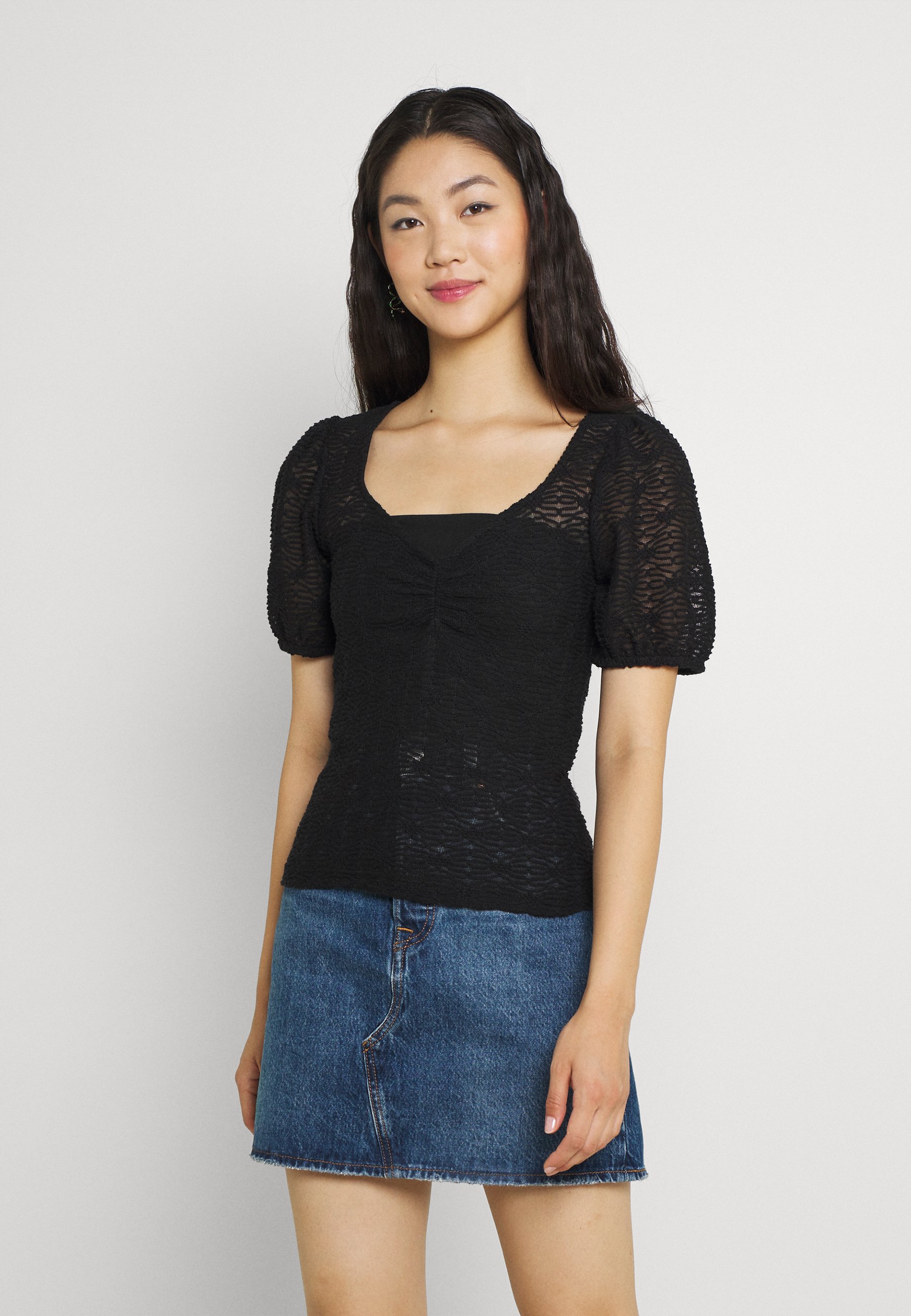 Donna PCFLORI V-NECK - T-shirt con stampa Donna PCFLORI V-NECK - T-shirt con stampa