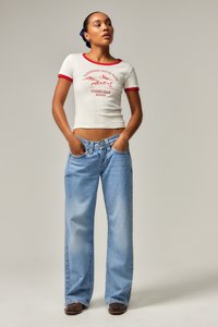 BDG Urban Outfitters WESTERN RINGER BABY - Camiseta estampada - white