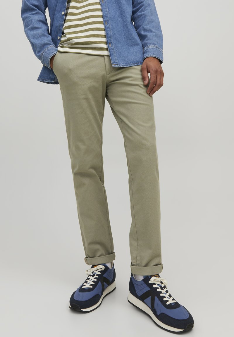 JACK & JONES Mannelijke chino Marco Fury AKM, Drizzle, 30W / 34L