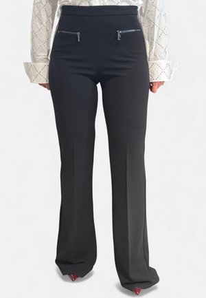 FLARE FIT DETTAGLIO ZIP - Pantaloni - nero