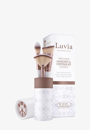 Luvia Cosmetics HIGHLIGHT & CONTOUR SET - Make-up Brush Set - pearl white/coffee brown