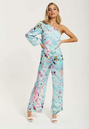 ABSTRACT PRINT ONE SHOULDER - Jumpsuit - blue