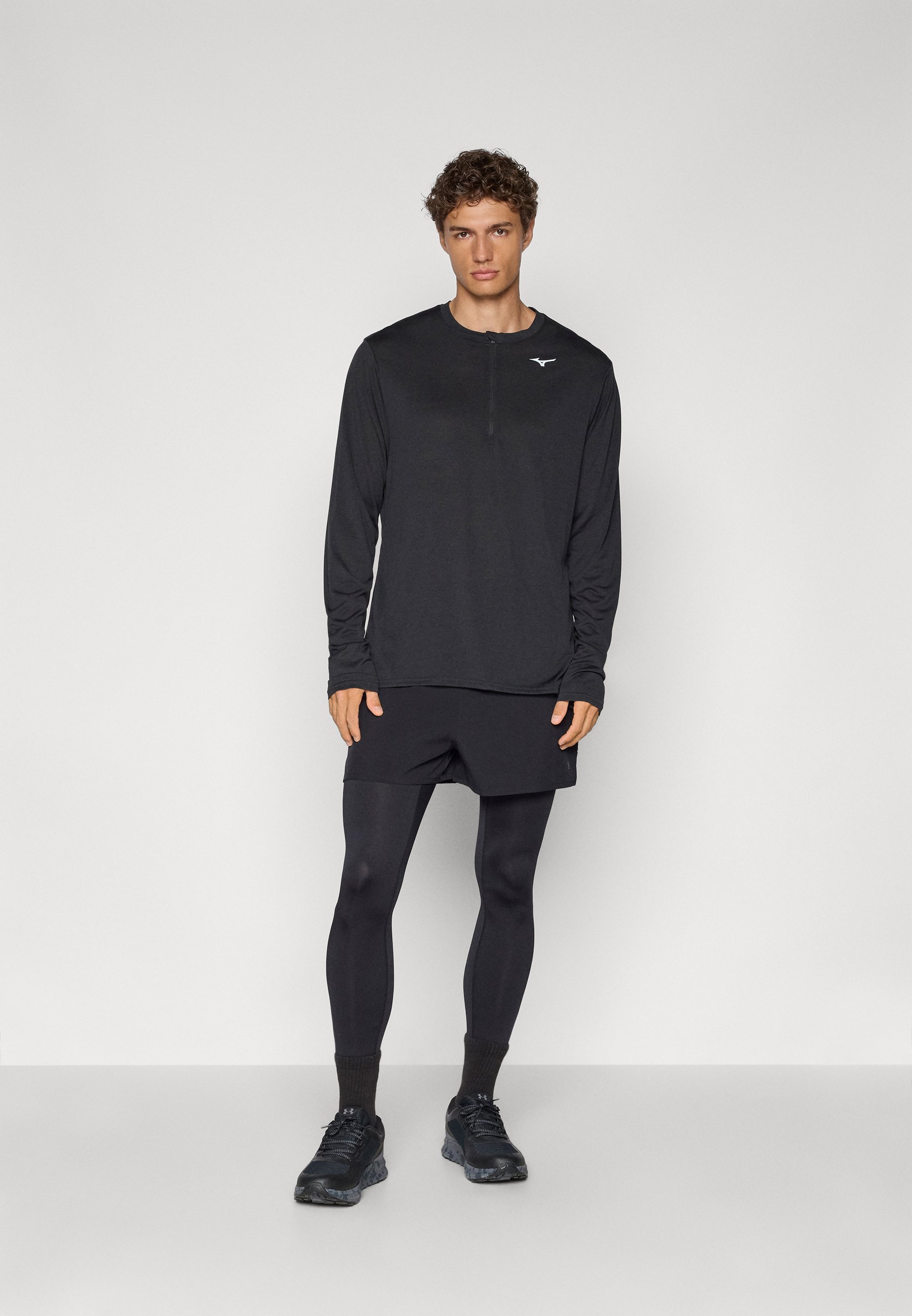 Mizuno CORE IMPULSE HALF ZIP LONG SLEEVE TEE - Long sleeved top
