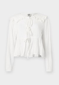COLLARED TIE UP SHIRT - Blouse - white