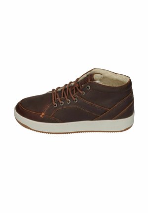 KINGSTON - High-top trainers - cognac off white dark gum