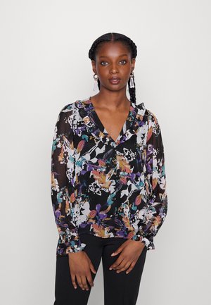 VMKAYA V-NECK SHIRT - Blusa - black/kendra