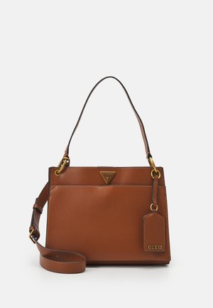 Sac GUESS Meridian Girlfriend Satchel Cognac - Bandoulière Ajustable - Neuf Avec étiquettes