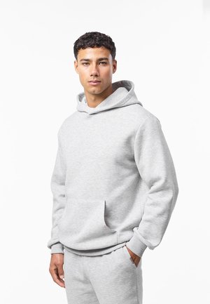 RELAXED FIT HOODY - Pusa - grey marl