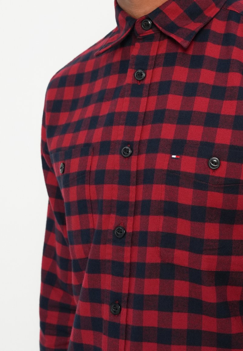 Chemise Homme à Carreaux Rouges Et Noirs L.O.G.G - Taille L/XL - 100% Coton - Grande Taille - Neuf Avec étiquettes
