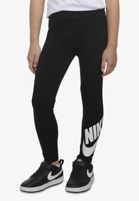 Nike Sportswear CLUB HIGH RISE - Leggings - Byxor - black