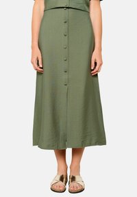 LolaLiza WITH BUTTONS - sukňa v tvare A - khaki med
