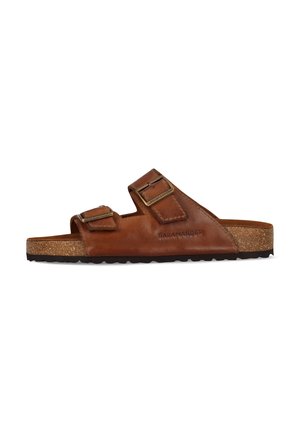 Mules - cognac