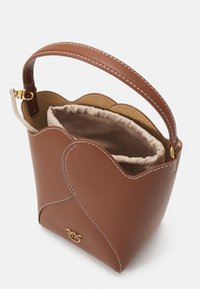 Pinko HEART BUCKET - Ručna torba - cuoio/antique gold
