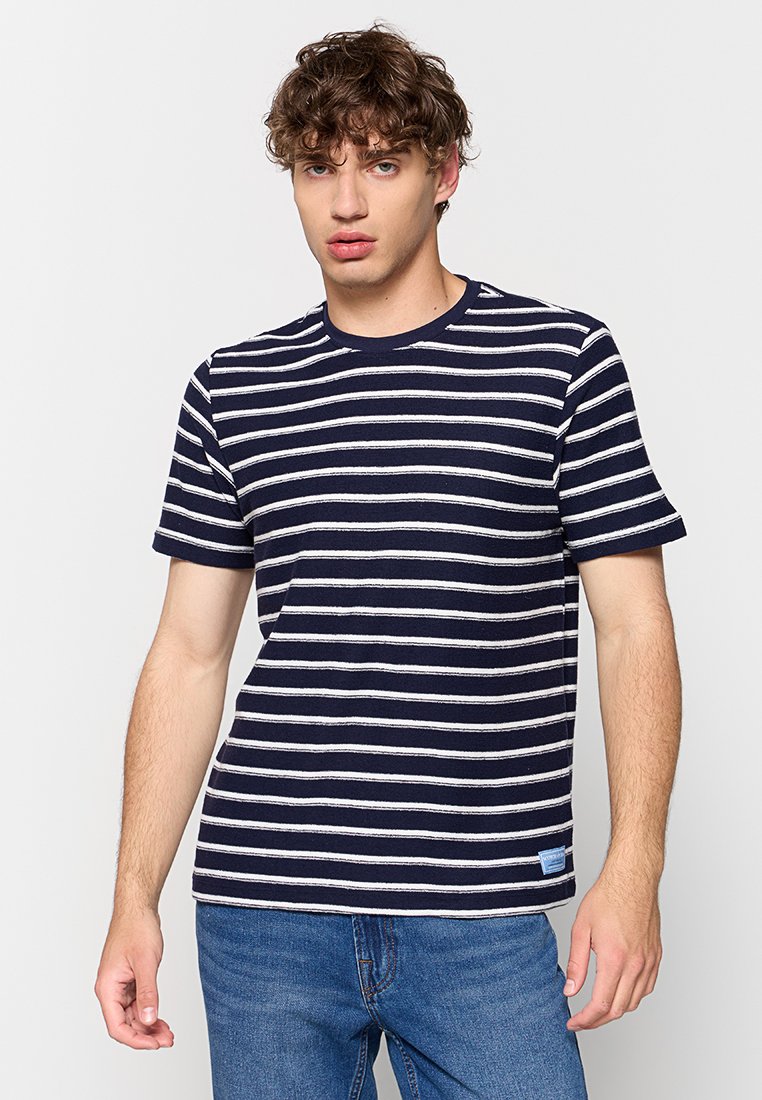 Scotch & Soda T-shirt print donkerblauw