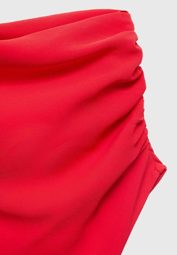 ASYMETRYCZNA MIDI - Day dress - czerwony4