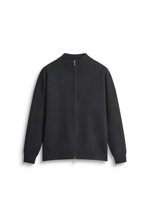 RELAXED FIT - Felpa con zip - black