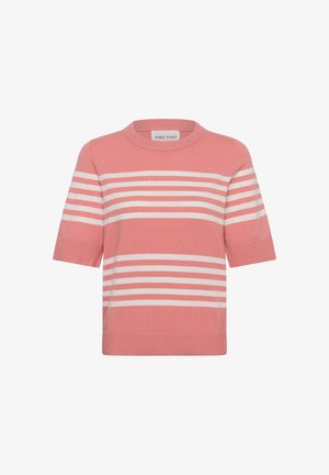 Part Two, DZANAPW - T-Shirt print - brandied apricot block stripe