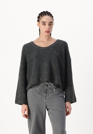 Aware VMGEMMA U-NECK - Pullover - dark grey melange