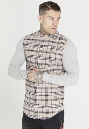 SIKSILK GRANDAD - Camicia - grey marl/beige/navy/red/white