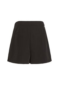 Svarta shorts med en smidig yta, utrustade med en åtsittande midja, två framfickor och en rak skärning för en avslappnad passform.