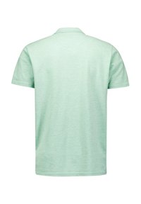 Korte mouwen polo-shirt in een licht muntgroene tint, gemaakt van zachte stof met een gladde textuur. Heeft een klassieke kraag en strakke lijnen.