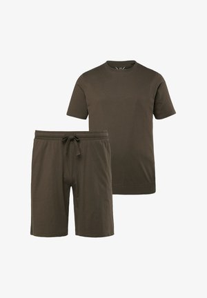 JP1880, PYJAMAS, SHORT TWO-PIECE, STOMACH FIT, UP TO 8 XL SET - Pyjama - hazelnut