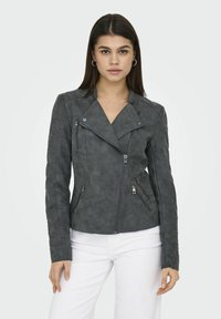 ONLY ONLAVA BIKER OTW NOOS - Veste en similicuir - magnet