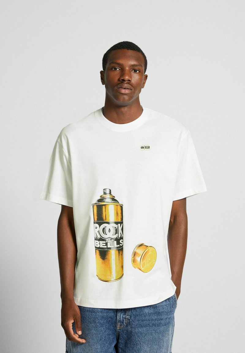 Bershka SHORT SLEEVE BOXY ROCK THE BELLS TShirt print white/weiß Zalando.ch