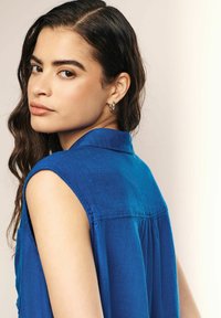 Next SLEEVELESS RUCHED SIDE - Skjortebluser - blue