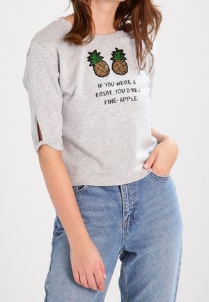 T-shirt print - mottled light grey