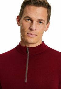FALKE BASIC NEW MERINO HALFZIP - Maglione - wine