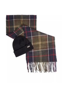 Barbour SWINTON BEANIE & GALINGALE SCARF GIFT SET - Kootud müts - nero