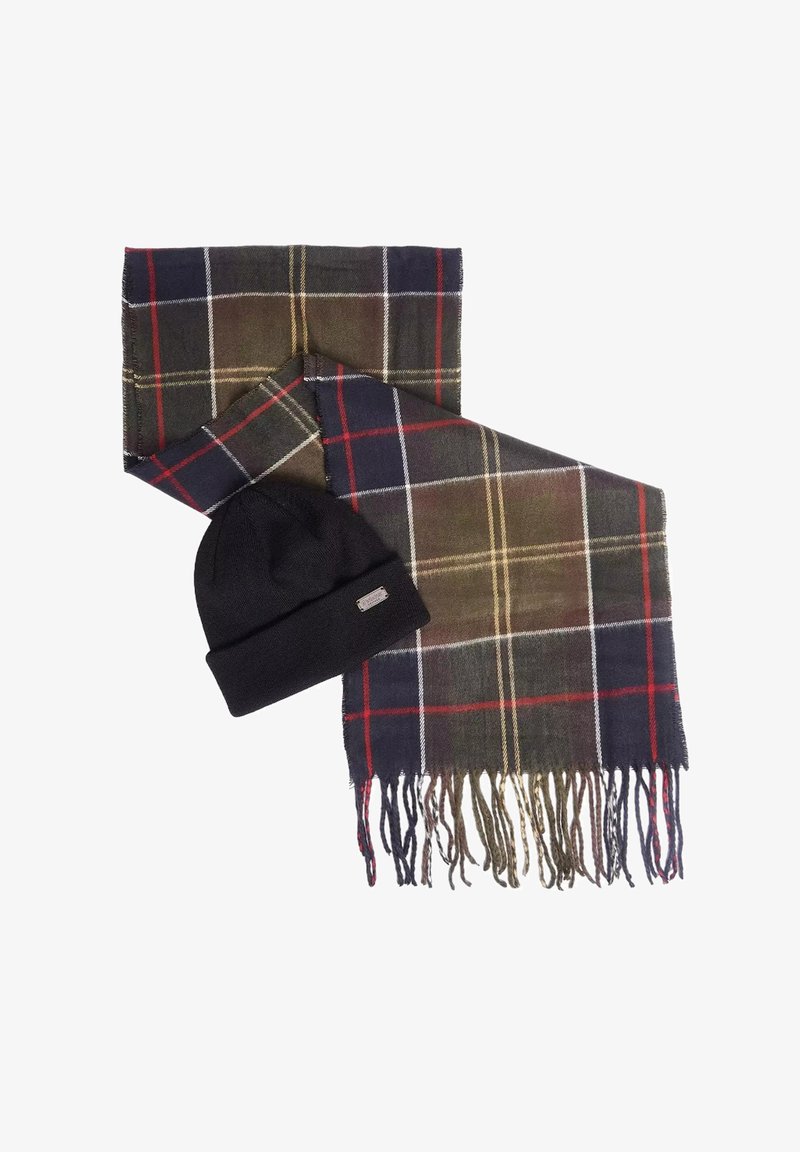 Barbour SWINTON BEANIE & GALINGALE SCARF GIFT SET - Σκούφος - nero