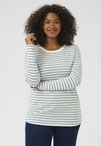 Kaffe Curve WINNI - Top dugih rukava - ant white/windward stripe