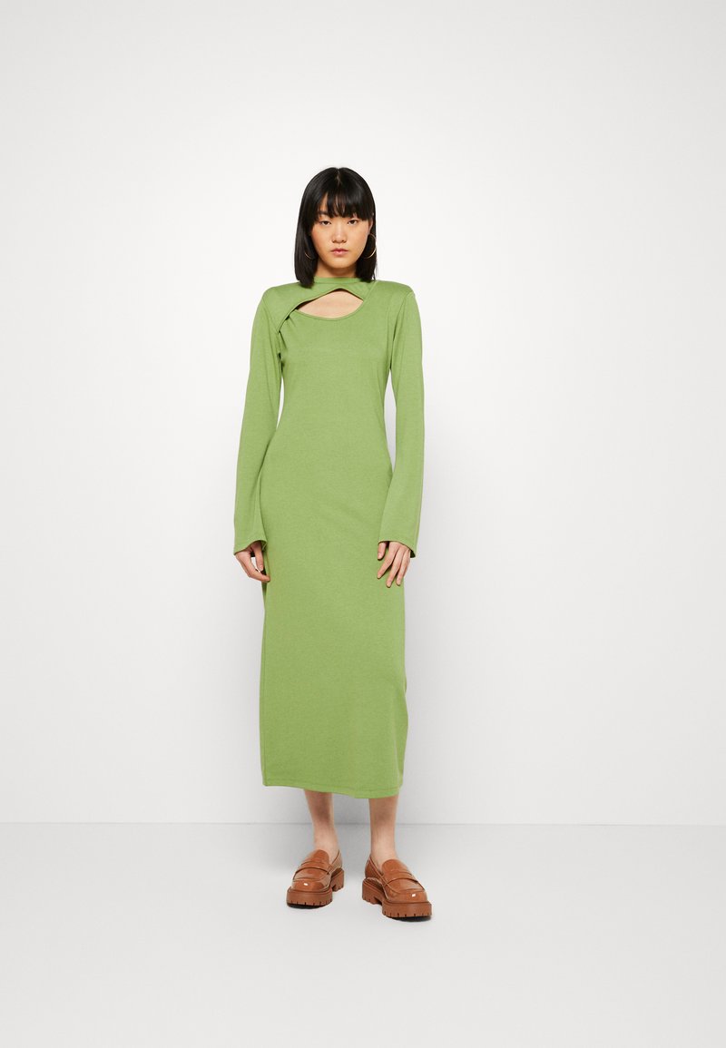 Gestuz ANKA LONG DRESS Jersey dress minced herb/green Zalando.co.uk
