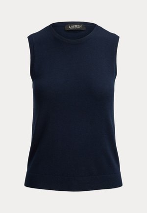 Lauren Ralph Lauren, SLEEVELESS CREWNECK SWEATER - Striktrøje - lauren navy