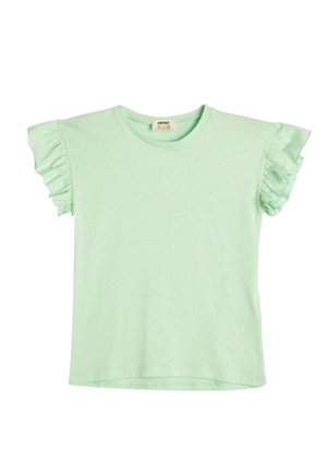 FRILL SLEEVE CREW NECK  - T-Shirt print - green