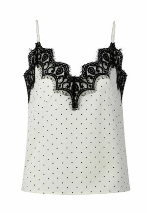 Coster Copenhagen, TOP WITH LACE DETAIL - Top - white dot