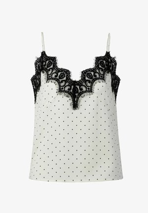 Coster Copenhagen, TOP WITH LACE DETAIL - Top - white dot