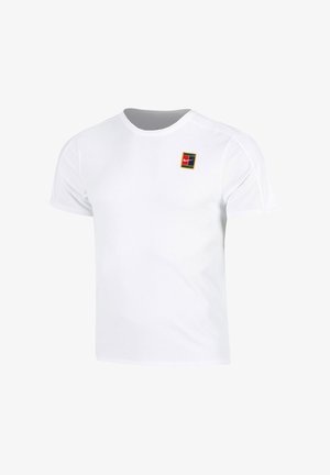 Nike Performance NIKECOURTADVANTAGE SLAM TOP LN - Camiseta básica - white