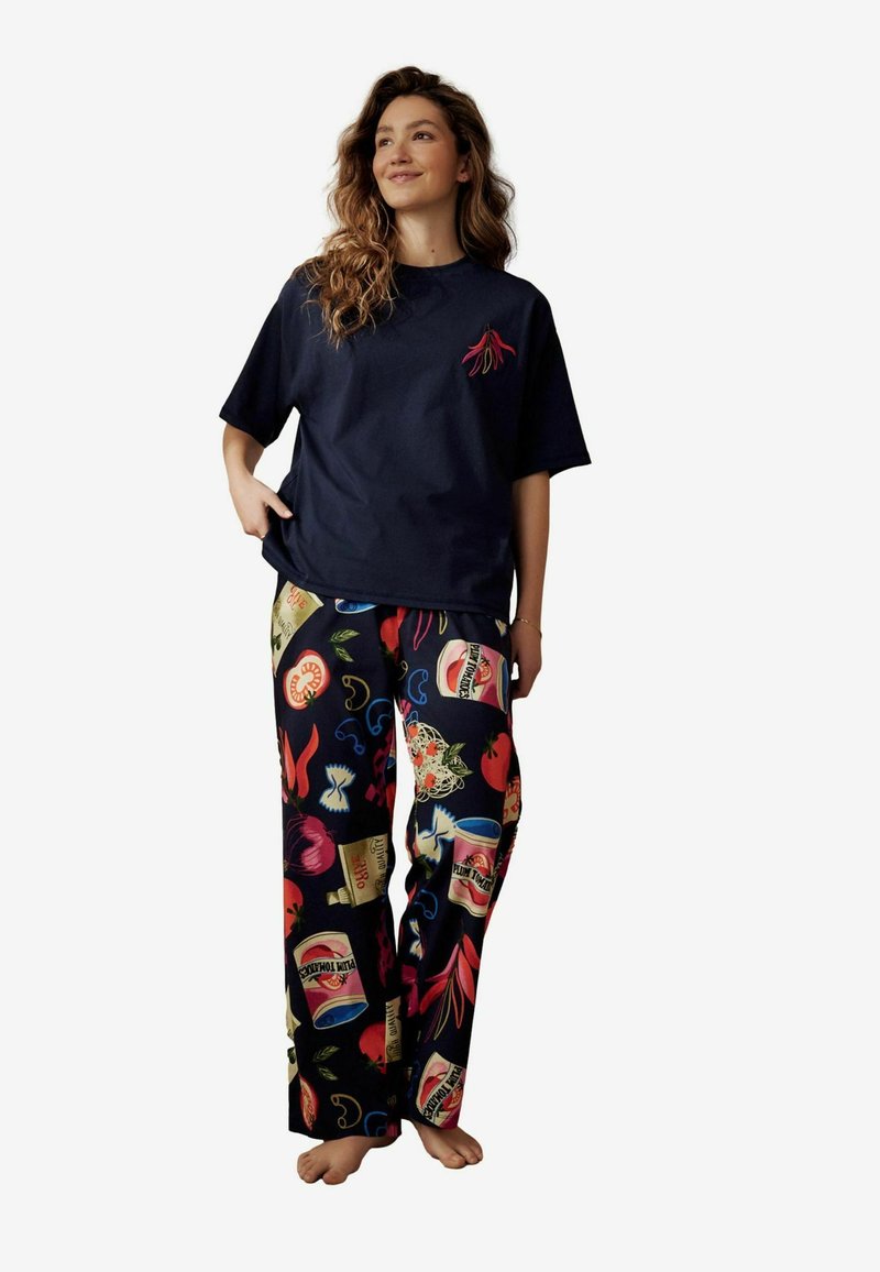 Next SHORT SLEEVE SET - Set lenjerie de noapte - navy chillies